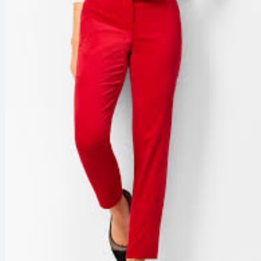 TALBOTS Hampshire ankle career trouser pants. Cranberry color. EUC